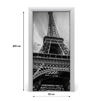 Papel de parede em porta Torre Eiffel
