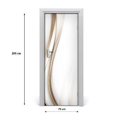 Adesivo em porta Onda abstrata