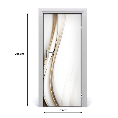 Adesivo em porta Onda abstrata