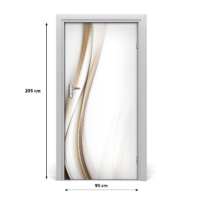 Adesivo em porta Onda abstrata