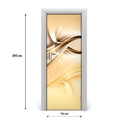 Papel de parede em porta Onda abstrata