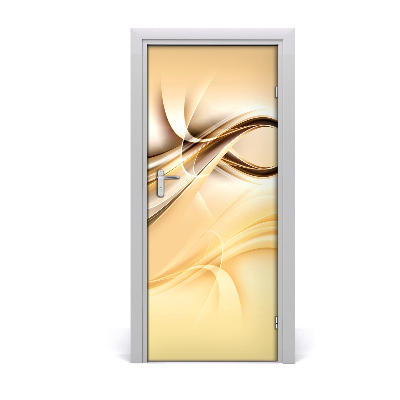 Papel de parede em porta Onda abstrata