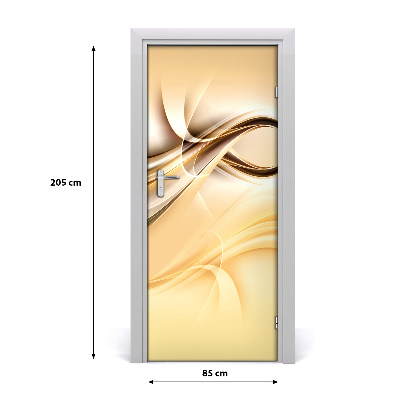 Papel de parede em porta Onda abstrata