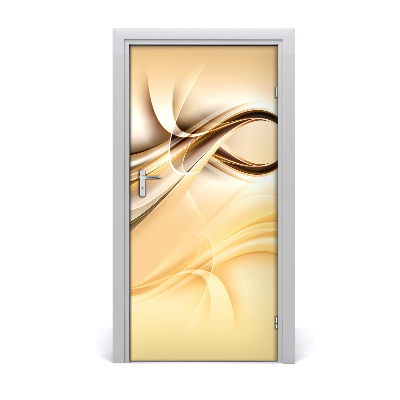 Papel de parede em porta Onda abstrata