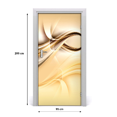 Papel de parede em porta Onda abstrata