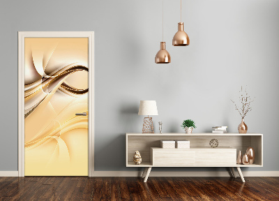 Papel de parede em porta Onda abstrata