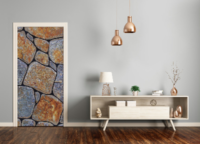 Autocolante para porta Fundo de pedras