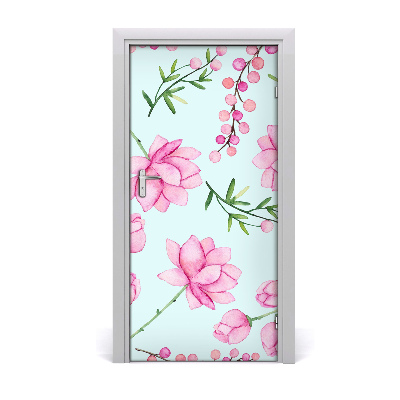 Adesivo em porta Flores e frutos silvestres