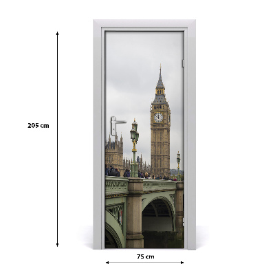 Papel de parede em porta Big Ben Londres