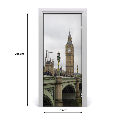 Papel de parede em porta Big Ben Londres
