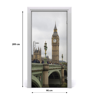 Papel de parede em porta Big Ben Londres