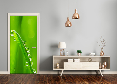 Autocolante para porta Folhas de grama