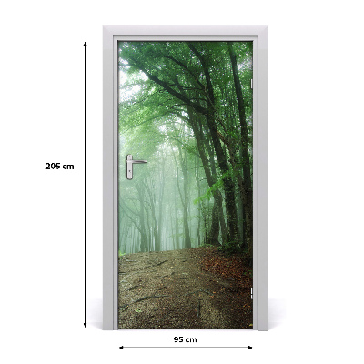 Papel de parede em porta Nevoeiro na floresta