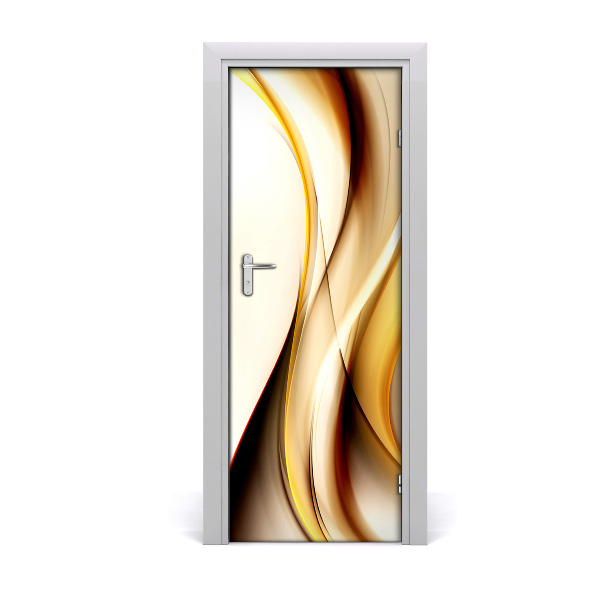 Autocolante para porta Onda abstrata