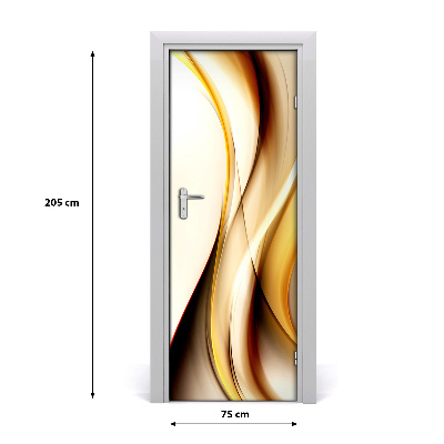 Autocolante para porta Onda abstrata