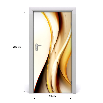 Autocolante para porta Onda abstrata