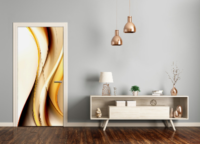 Autocolante para porta Onda abstrata