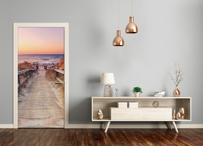 Adesivo em porta Caminho para a praia