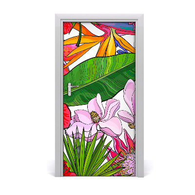 Adesivo em porta Padrão havaiano