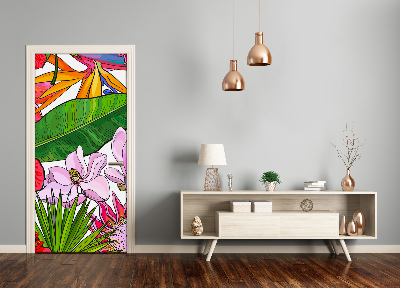 Adesivo em porta Padrão havaiano