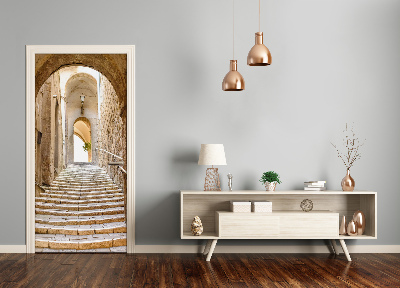 Papel de parede em porta Ruas estreitas