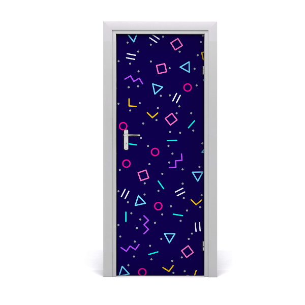 Papel de parede em porta Fundo geométrico