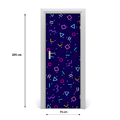 Papel de parede em porta Fundo geométrico