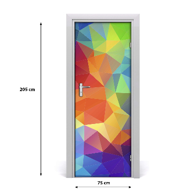 Adesivo em porta Triângulos abstratos