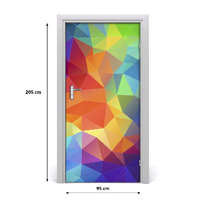 Adesivo em porta Triângulos abstratos