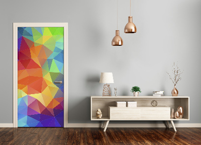 Adesivo em porta Triângulos abstratos