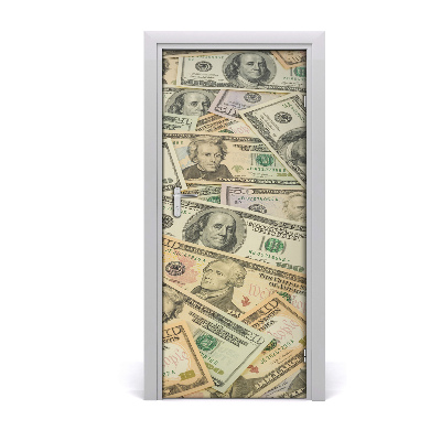 Papel de parede em porta Notas de dólar