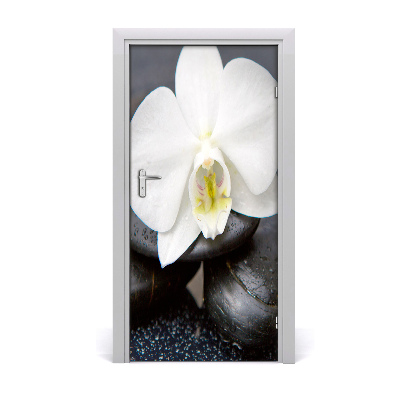 Papel de parede em porta Orquídea Zen
