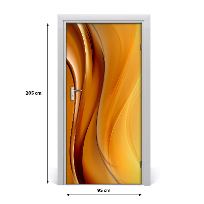 Papel de parede em porta Onda abstrata