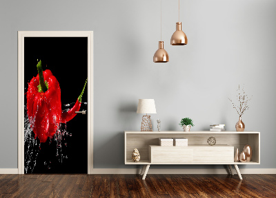 Adesivo em porta Duas pimentas