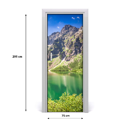 Adesivo em porta O olho do mar das Montanhas Tatra