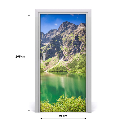 Adesivo em porta O olho do mar das Montanhas Tatra