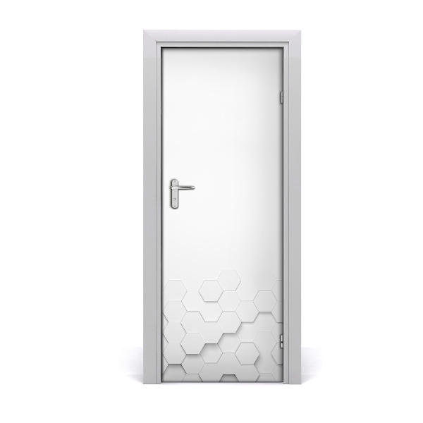 Autocolante para porta Fundo de hexágonos