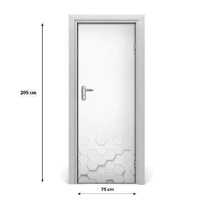 Autocolante para porta Fundo de hexágonos