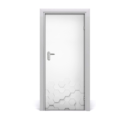 Autocolante para porta Fundo de hexágonos