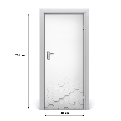 Autocolante para porta Fundo de hexágonos