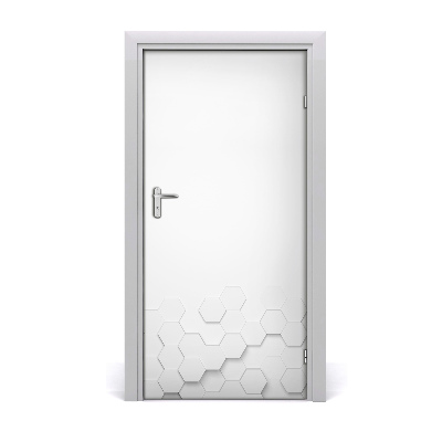 Autocolante para porta Fundo de hexágonos