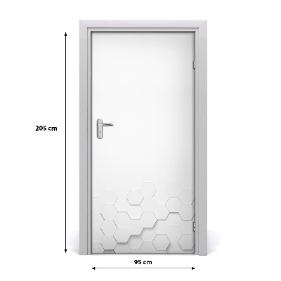 Autocolante para porta Fundo de hexágonos