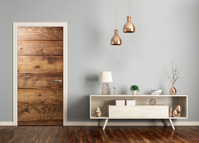 Papel de parede em porta Fundo de madeira