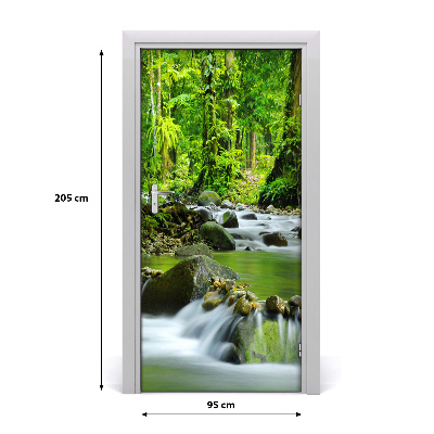 Papel de parede em porta Riacho da montanha