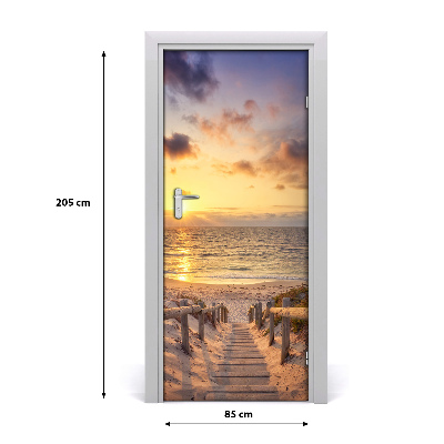 Papel de parede em porta Caminho para a praia