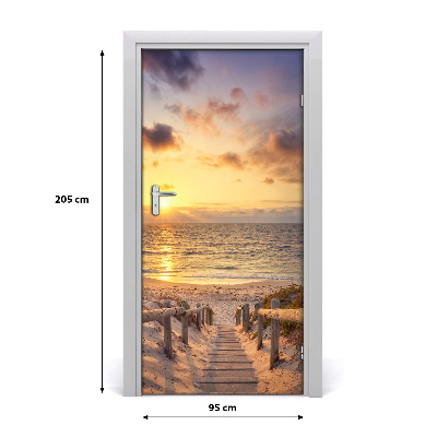 Papel de parede em porta Caminho para a praia