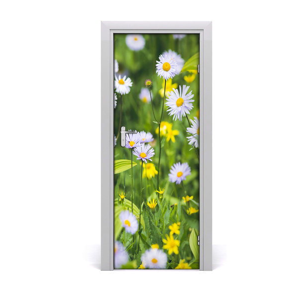 Autocolante para porta Margaridas