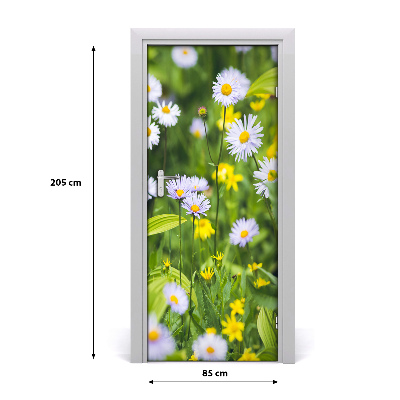 Autocolante para porta Margaridas