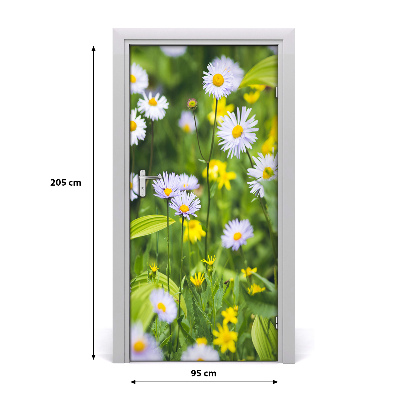 Autocolante para porta Margaridas