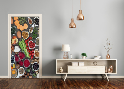 Autocolante para porta Comida saudável